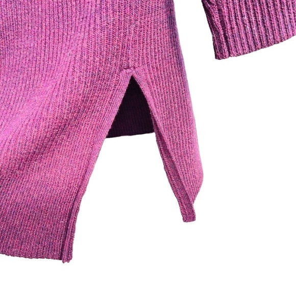 WRAP London Wool Pullover V-Neck Sweater Knit Asymmetrical Hem size 2 xsm - Picture 4 of 7